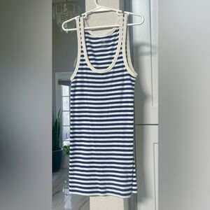 GAP Navy and White Striped Tank Top Size XS Made